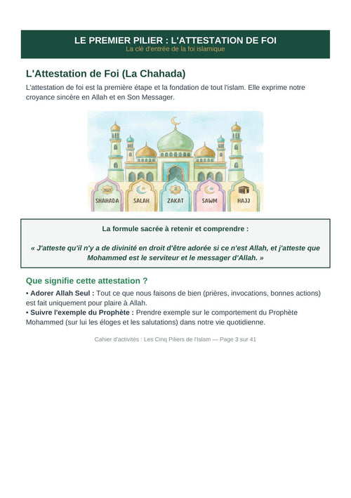 Les 5 piliers de l'islam